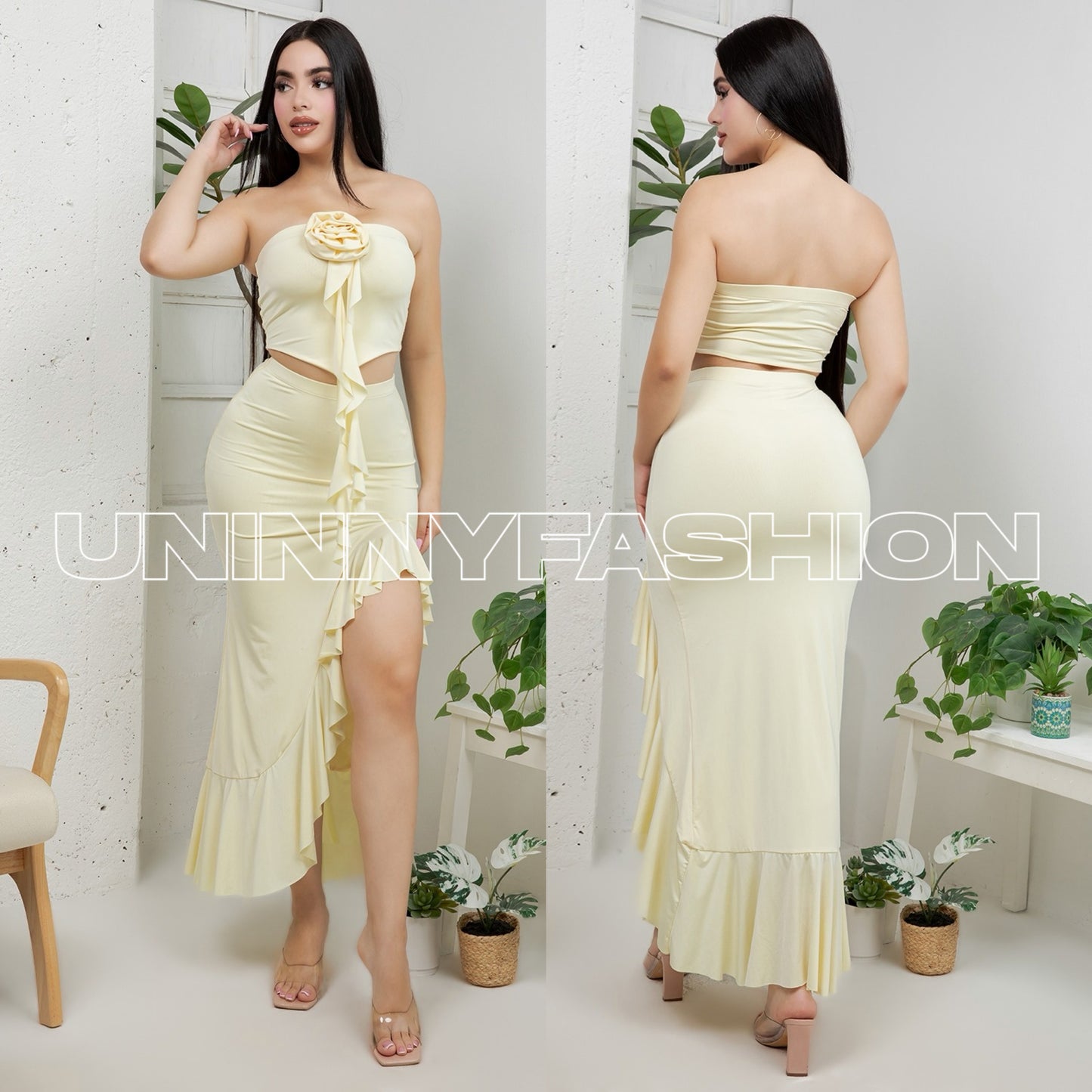 2pcs Maxi Skirt Set
