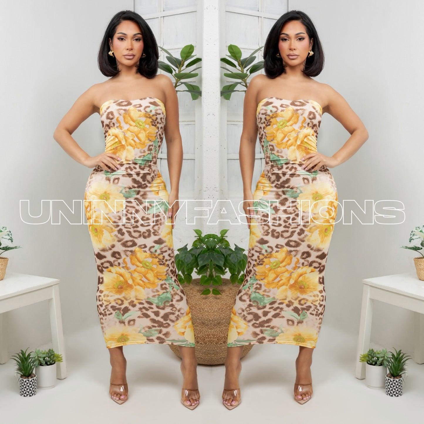 Yellow Cheetah Dress