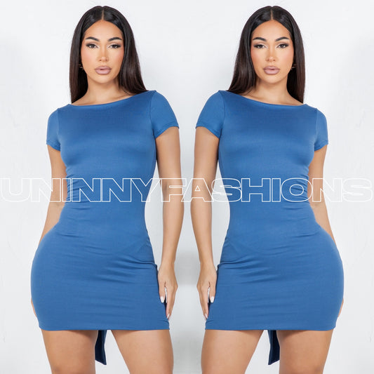 Denim Bow Dress
