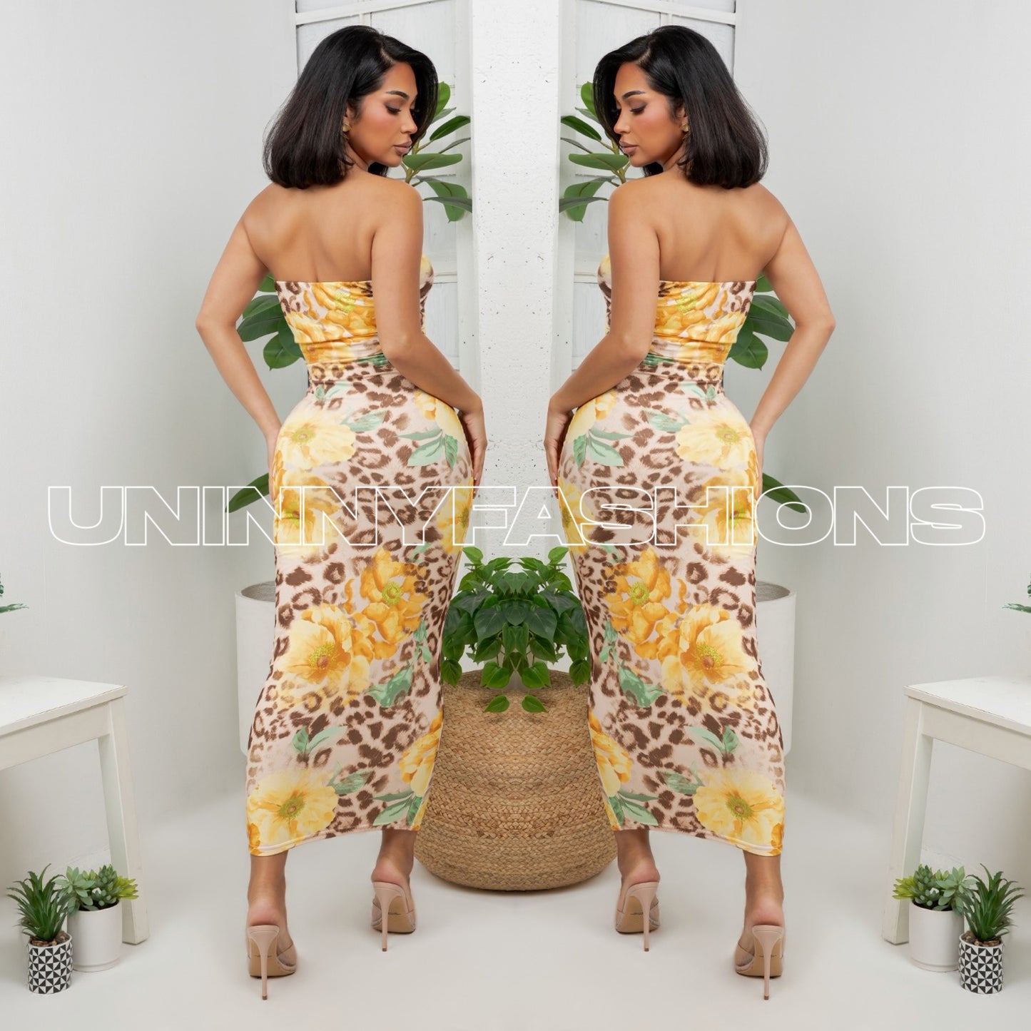 Yellow Cheetah Dress