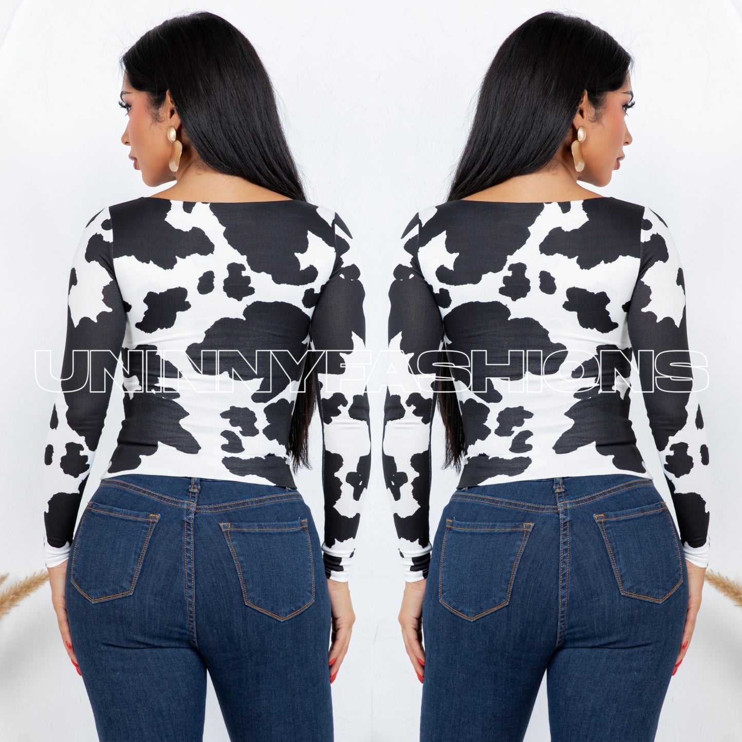 Cow Print Top